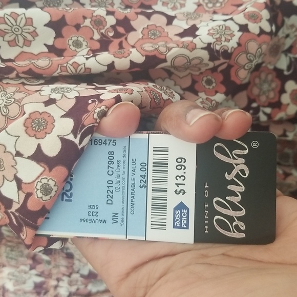 Hint of Blush Floral Dress - Picture 5 of 10